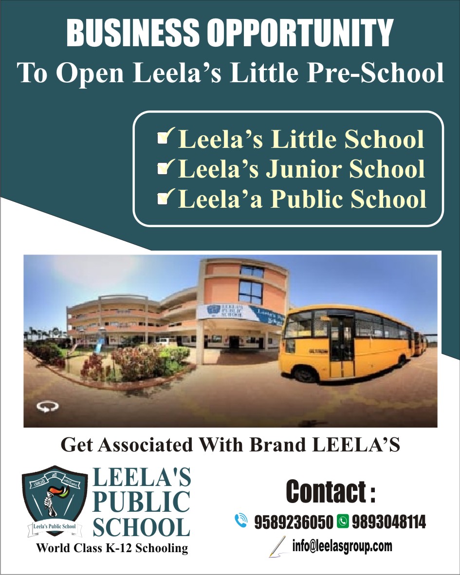 Association Add of Leela's Chain of Schools Specially for Little School PAN India