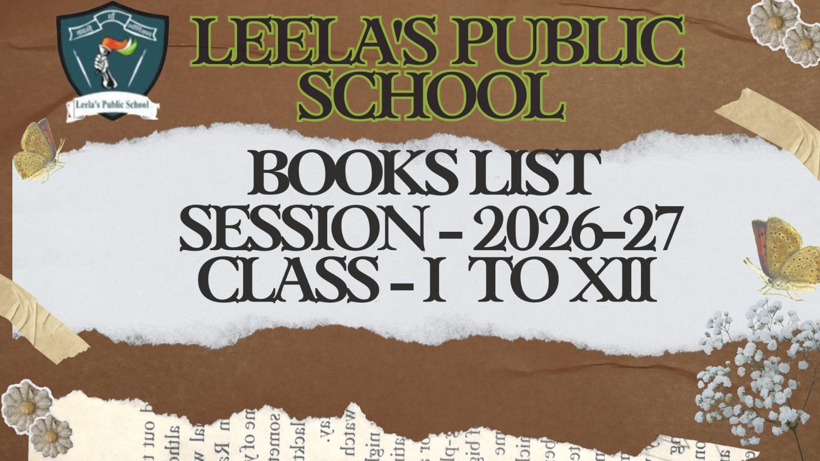 BOOK LIST SESSION - 2026-27